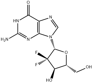 2'-Deoxy-2',2'-difluoroguanosine 구조식 이미지