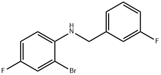 2-BroMo-4-fluoro-N-(3-fluorobenzyl)aniline, 97% Structure