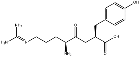 (2R,5S)-5-AMINO-8-GUANIDINO-4-OXO-2-P-HYDROXYPHENYLMETHYLOCTANOIC ACID SULFATE Structure