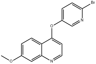 4-(6-브로모피리딘-3-일옥시)-7-메톡시퀴놀린 구조식 이미지