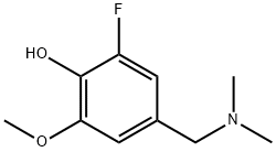 4-(디메틸아미노메틸)-6-FLUORO-2-메톡시페놀 구조식 이미지