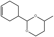 2-CYCLOHEX-3-ENYL-4-메틸-1,3-디옥산 구조식 이미지