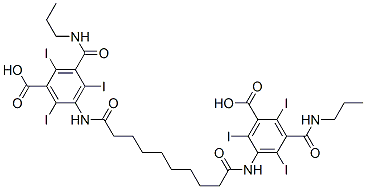 5,5'-(Sebacoyldiimino)bis[2,4,6-triiodo-3-(propylcarbamoyl)benzoic acid] Structure