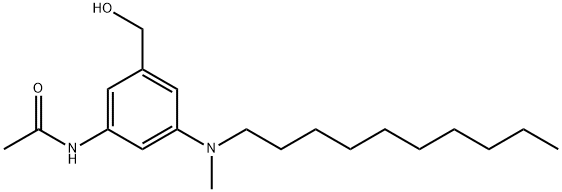 3-(N-ACETYLAMINO)-5-(N-DECYL-N-METHYLAMINO)BENZYL ALCOHOL Structure