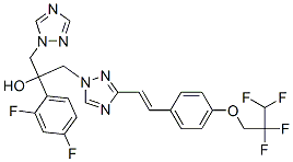 2-(2,4-Difluorophenyl)-1-(3-(4-(2,2,3,3-tetrafluoropropoxy)styryl)-1,2,4-triazol-1-yl)-3-(1,2,4-triazol- 1-yl)propan-2-ol Structure