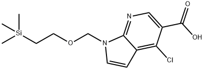 1H-Pyrrolo[2,3-b]pyridine-5-carboxylic acid, 4-chloro-1-[[2-(triMethylsilyl)ethoxy]Methyl]- Structure
