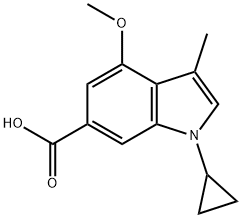 1-cyclopropyl-4-methoxy-3-methyl-1H-indole-6-carboxylic acid 구조식 이미지