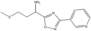 3-(Methylthio)-1-(3-(pyridin-3-yl)-1,2,4-oxadiazol-5-yl)propan-1-amine 구조식 이미지