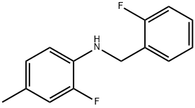 2-플루오로-N-(2-플루오로벤질)-4-메틸아닐린 구조식 이미지