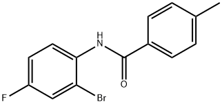 N-(2-브로모-4-플루오로페닐)-4-메틸벤즈아미드 구조식 이미지