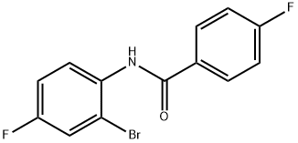 N-(2-브로모-4-플루오로페닐)-4-플루오로벤즈아미드 구조식 이미지