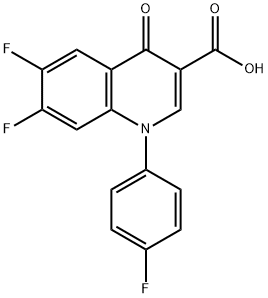 6,7-Difluoro-1-(4-fluorophenyl)-1,4-dihydro-4-oxo-3-quinolinecarboxylic Acid 구조식 이미지