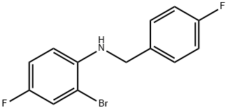2-BroMo-4-플루오로-N-(4-플루오로벤질)아닐린 구조식 이미지