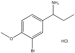 1-(3-Bromo-4-methoxy-phenyl)-propylamine hydrochloride 구조식 이미지