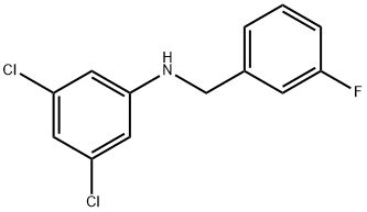 3,5-Dichloro-N-(3-fluorobenzyl)aniline, 97% Structure