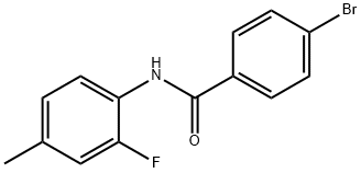 4-브로모-N-(2-플루오로-4-메틸페닐)벤즈아미드 구조식 이미지