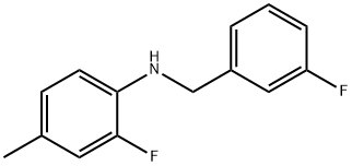 2-플루오로-N-(3-플루오로벤질)-4-메틸아닐린 구조식 이미지
