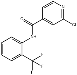 2-클로로-N-[2-(트리플루오로메틸)페닐]피리딘-4-카르복사미드 구조식 이미지