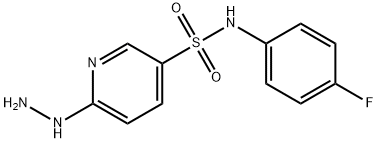 N-(4-Fluorophenyl)-6-hydrazinopyridine-3-sulfonamide 구조식 이미지