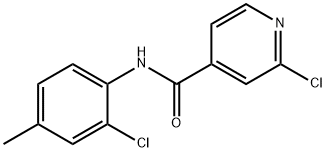 2-클로로-N-(2-클로로-4-메틸페닐)피리딘-4-카르복스아미드 구조식 이미지