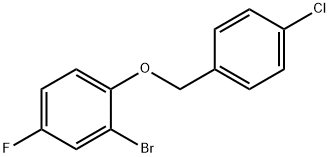 2-브로모-1-[(4-클로로페닐)메톡시]-4-플루오로벤젠 구조식 이미지