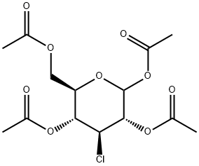 1,2,4,6-Tetra-O-acetyl-3-chloro-3-deoxy-D-glucopyranose Structure