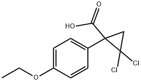 2,2-Dichloro-1-(4'-ethoxyphenyl)cyclopropane-1-carboxylic acid Structure