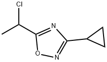 5-(1-chloroethyl)-3-cyclopropyl-1,2,4-oxadiazole 구조식 이미지