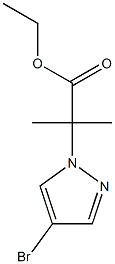 1H-Pyrazole-1-acetic acid, 4-broMo-α,α-diMethyl-, ethyl ester 구조식 이미지
