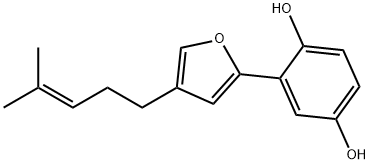 2-[4-(4-Methyl-3-pentenyl)-2-furanyl]-1,4-benzenediol 구조식 이미지