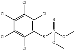 Dithiophosphoric acid O,O-dimethyl S-(pentachlorophenyl) ester Structure