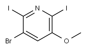 3-BROMO-2,6-DIIODO-5-METHOXYPYRIDINE 구조식 이미지