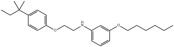 3-(Hexyloxy)-N-{2-[4-(tert-pentyl)phenoxy]-ethyl}aniline 구조식 이미지