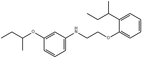 N-[3-(sec-Butoxy)phenyl]-N-{2-[2-(sec-butyl)-phenoxy]ethyl}amine 구조식 이미지