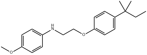 4-Methoxy-N-{2-[4-(tert-pentyl)phenoxy]-ethyl}aniline 구조식 이미지