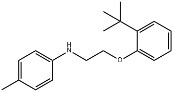 N-{2-[2-(tert-Butyl)phenoxy]ethyl}-4-methylaniline 구조식 이미지