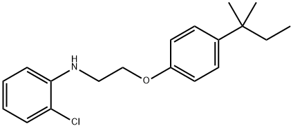 N-(2-Chlorophenyl)-N-{2-[4-(tert-pentyl)phenoxy]-ethyl}amine 구조식 이미지