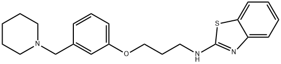 N-[3-[3-(1-PIPERIDINYLMETHYL)PHENOXY]프로필]-2-BENZOTHIAZOLAMINEDIMALEATE 구조식 이미지