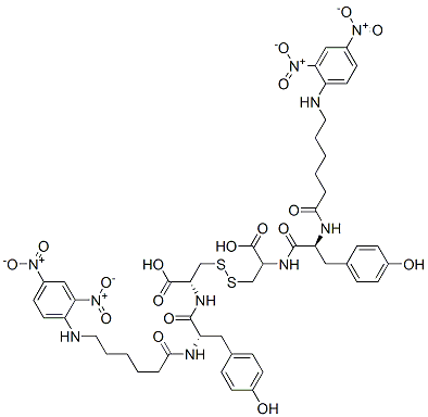 N,N'-비스((엡실론-((2,4-디니트로페닐)아미노)카프로일)티로실)시스틴 구조식 이미지