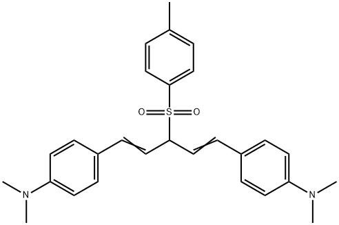 BIS(P-DIMETHYLAMINOSTYRYL)-P-METHYLPHENYLSULFONYLMETHANE Structure