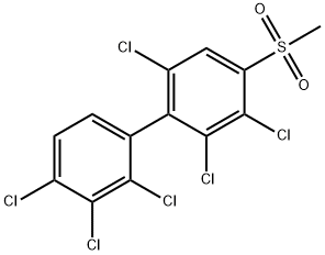 4-Methylsulfonyl-2,2',3,3',4',6-hexachlorobiphenyl 구조식 이미지