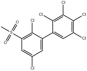 3-Methylsulfonyl-2,2',3',4',5,5'-hexachlorobiphenyl Structure