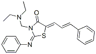 (5Z)-5-cinnamylidene-3-(diethylaminomethyl)-2-phenylimino-thiazolidin- 4-one 구조식 이미지