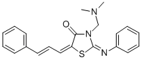 3-((Dimethylamino)methyl)-5-cinnamylidene-2-(phenylimino)-4-thiazolidi none Structure