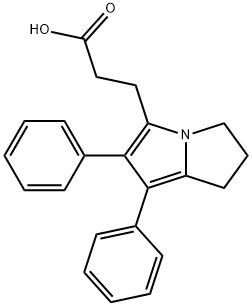 3-(6,7-diphenyl-2,3-dihydro-1H-pyrrolizin-5-yl)propionic acid 구조식 이미지