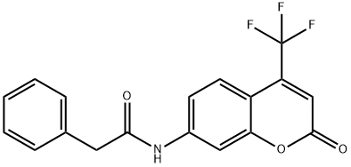 7-(PHENYLACETAMIDO)-4-(TRIFLUOROMETHYL)COUMARIN Structure