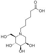 N-5-Carboxypentyl-deoxymannojirimycin Structure