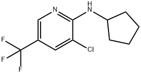 3-클로로-N-사이클로펜틸-5-(트리플루오로메틸)피리딘-2-아민 구조식 이미지