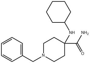 1-benzyl-4-(cyclohexylamino)piperidine-4-carboxamide Structure