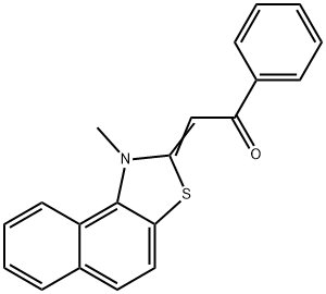 2-(1-methylnaphtho[1,2-d]thiazol-2(1H)-ylidene)-1-phenylethan-1-one 구조식 이미지